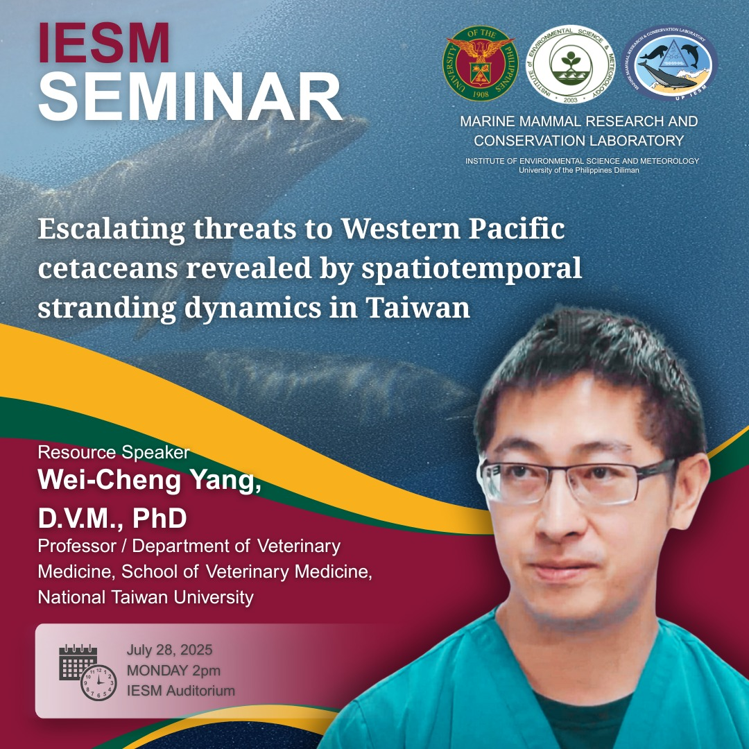 Seminar: Escalating threats to Western Pacific cetaceans revealed by spatiotemporal dynamics in Taiwan